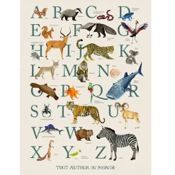 Discount Affiche Abécédaire animaux (50 x 70 cm) Affiche