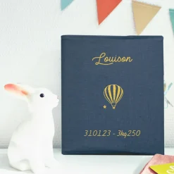 Les Griottes Album photo bébé Bleu pétrole (personnalisable)