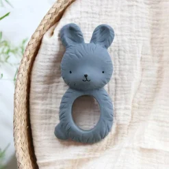 A Little Lovely Company Anneau de dentition Lapin bleu anthracite