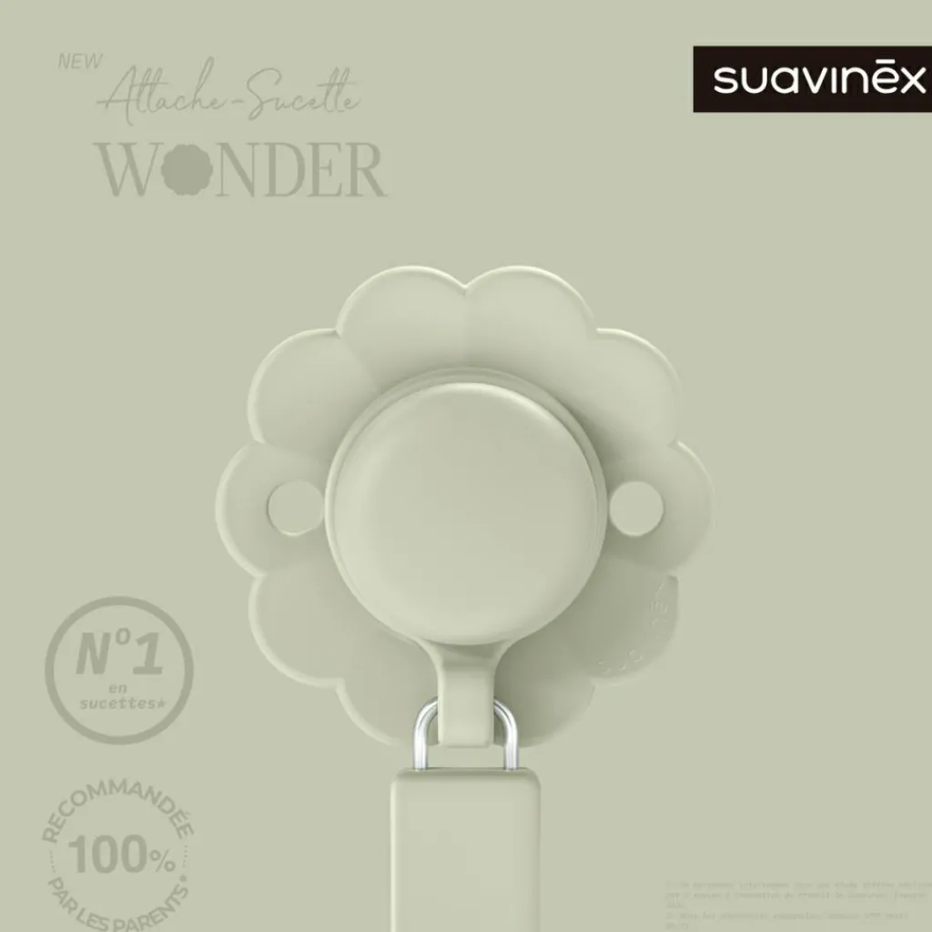 Suavinex Attache sucette en silicone Wonder Almost Aqua