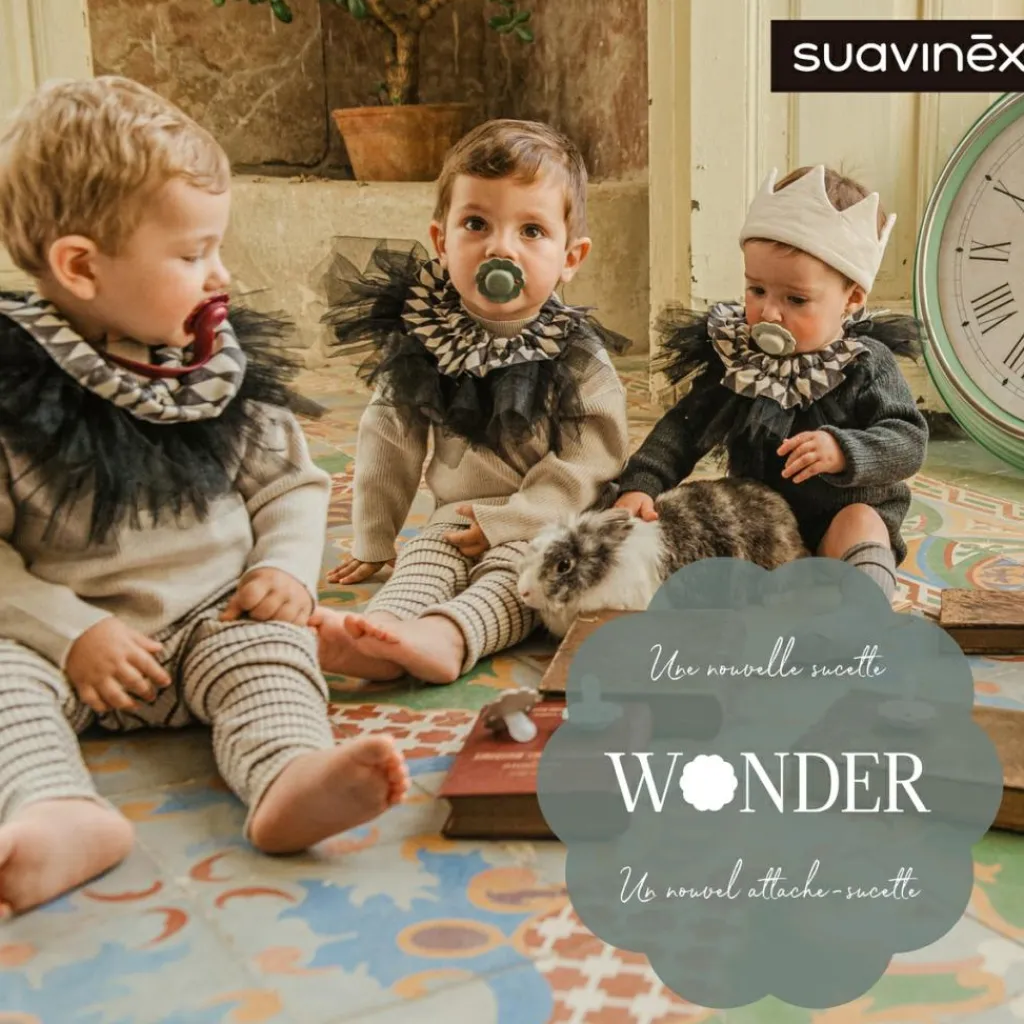 Suavinex Attache sucette en silicone Wonder Almost Aqua