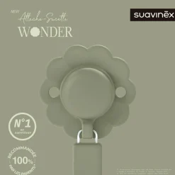 Suavinex Attache sucette en silicone Wonder Hedge Green