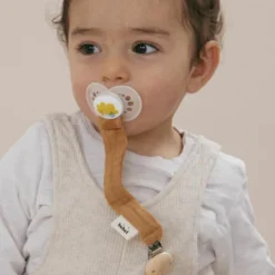 BEBEL Attache tétine Comme un bonbon camel