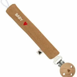 Atelier Wagram Attache tétine Gaze Camel (personnalisable)