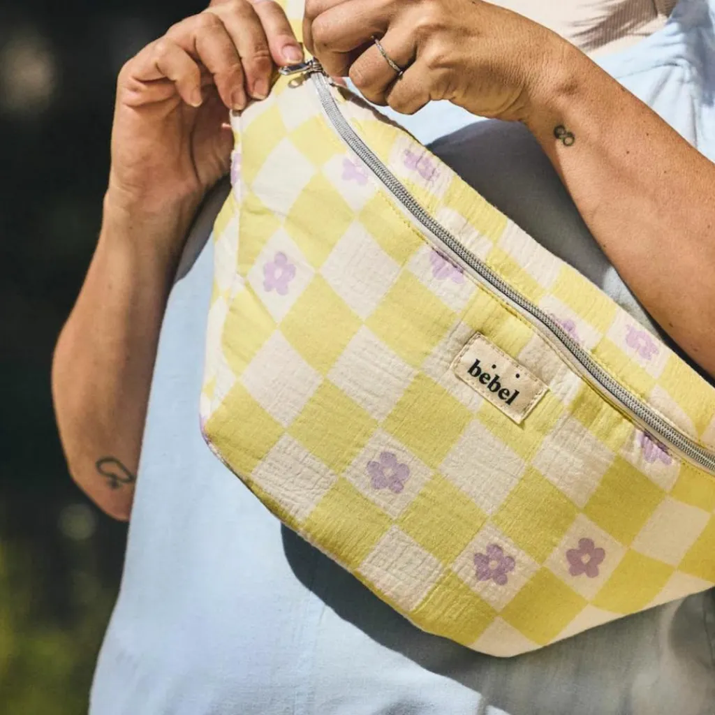 Best Banane à langer Comme un bonbon Romy damier jaune Sac Banane Adulte