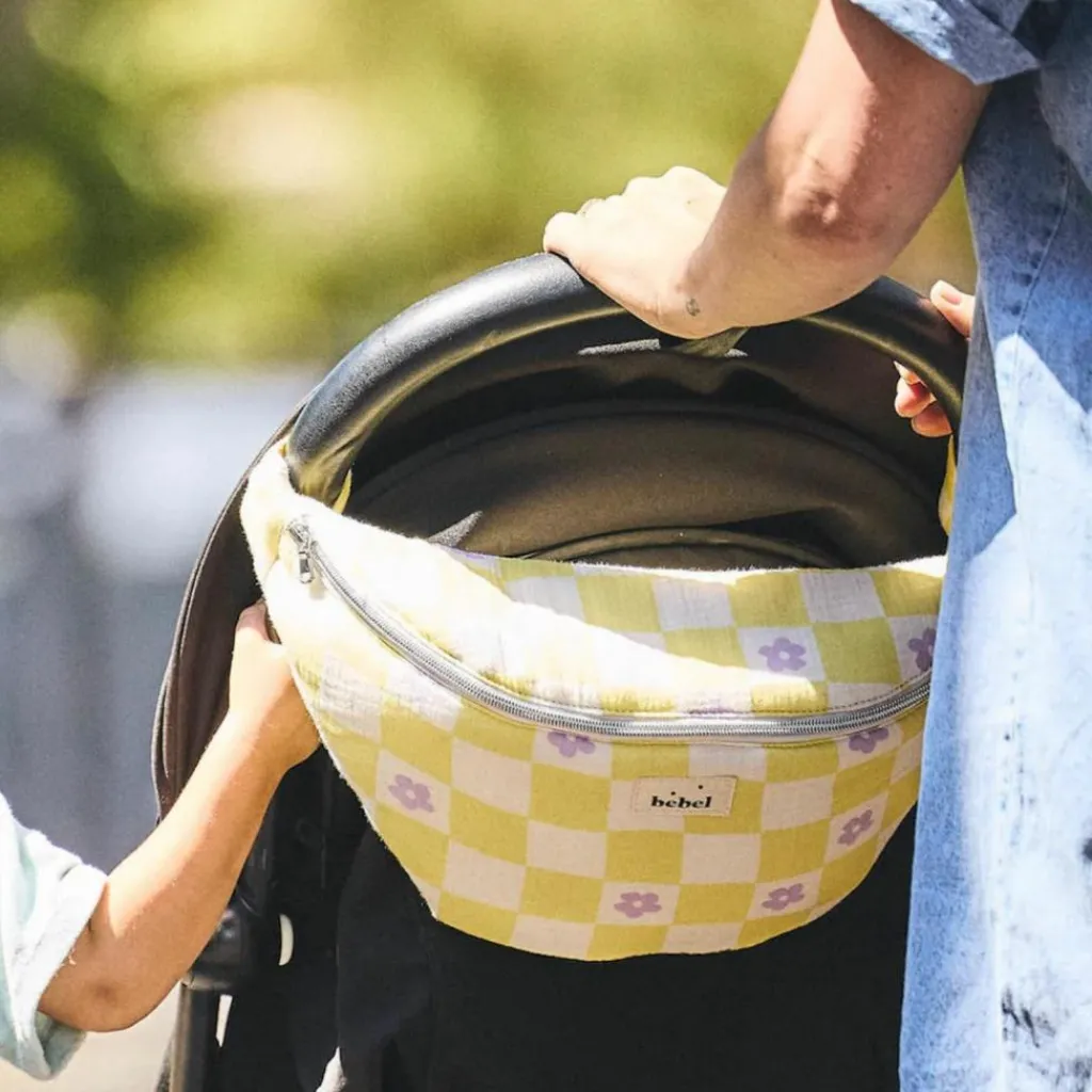 Best Banane à langer Comme un bonbon Romy damier jaune Sac Banane Adulte