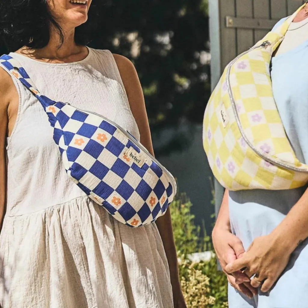 Best Banane à langer Comme un bonbon Romy damier jaune Sac Banane Adulte