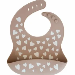 Zakuw Bavoir en silicone Fall In Love taupe rose