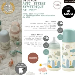 Suavinex Biberon tétine SXPro L Walk In The park vert (360ml)