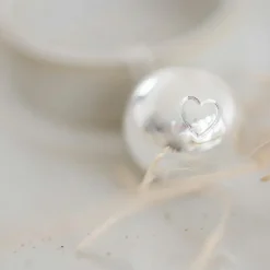 Pleine Lune Bola de grossesse Cœur à cœur cordon nuage (plaqué argent 925)