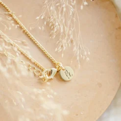 Pleine Lune Bola de grossesse Gri-Gri Ginkgo chaîne (or jaune 18 carats)