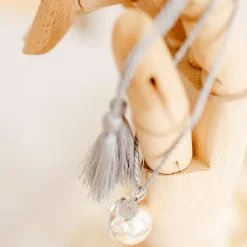 Pleine Lune Bola de grossesse Gri-Gri Etoile du nord cordon nuage (plaqué argent)