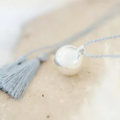 Pleine Lune Bola de grossesse Origine cordon personnalisable (plaqué argent 925)