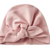 BB & Co Bonnet de naissance noué rose thé