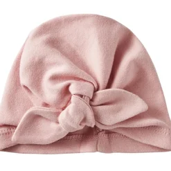 BB & Co Bonnet de naissance noué rose thé