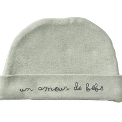 BB & Co Bonnet de naissance Un amour de bébé vert de gris (naissance)