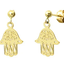 Lucas Lucor Boucles d'oreilles Main de Fatma (or jaune 375°)
