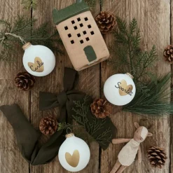 Baubels Boule de Noël Coeur doré (personnalisable)