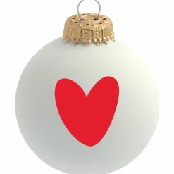 Baubels Boule de Noël Coeur rouge (personnalisable)