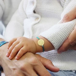 Petits trésors Bracelet cordon Colombe personnalisable (plaqué or)