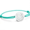 Petits trésors Bracelet cordon Colombe personnalisable (argent 925°)