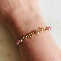 Padam Padam Bracelet cordon liberty Amour goldfilled jaune (personnalisable)