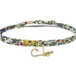 Enfant Padam Padam Bracelet cordon liberty Mon petit cœur jaune (personnalisable)