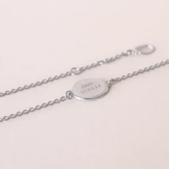 Enfant Mon Petit Poids Bracelet médaille Madelaine (argent rhodié)