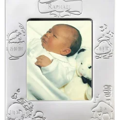 ANVIE Cadre de naissance métal argenté (personnalisable)