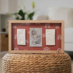 Petit Artichaut Cadre photo 2 empreintes Rainbow Terracotta