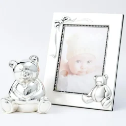 Daniel Crégut Cadre photo Ours 17 x 13,5 cm (métal argenté)