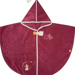 L'oiseau bateau Cape de bain souris framboise personnalisable (0-5 ans)