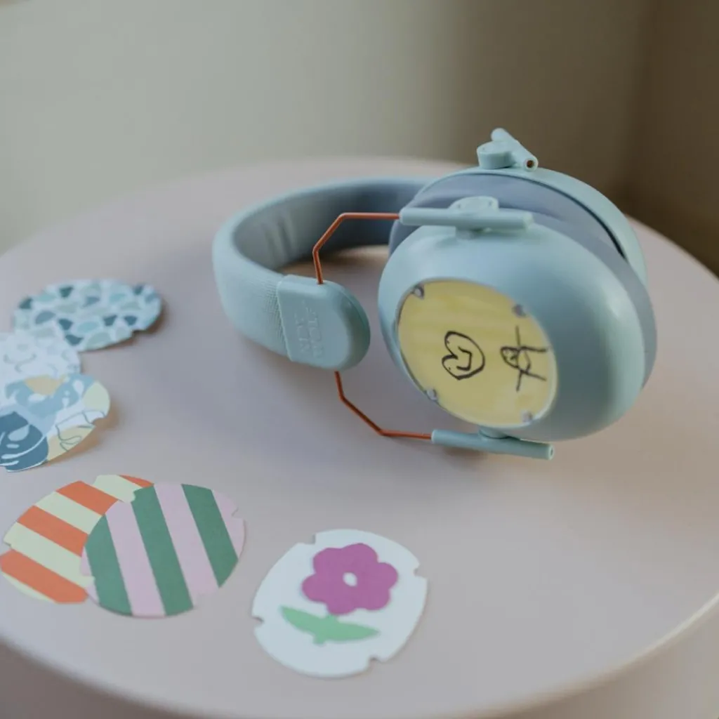 KIDYWOLF Casque anti-bruit à coques interchangeables KIDYNOISE bleu