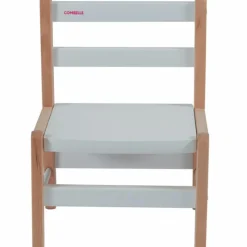 Combelle Chaise basse en bois massif Louise blanc