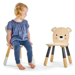 New Chaise enfant ours en bois Chaise