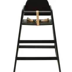 Online Chaise haute empilable en bois Emma Noir Chaise Haute