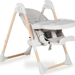 Quax Chaise haute Papum Blanc-Naturel