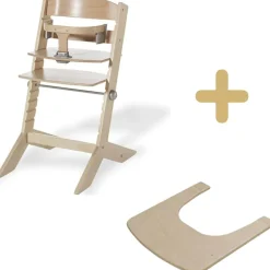 Best Chaise haute Syt évolutive avec tablette naturelle Chaise Haute