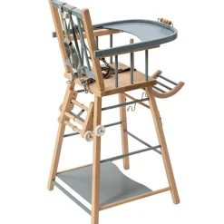 Best Chaise haute transformable Marcel hybride bleu gris Chaise Haute