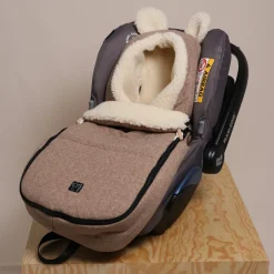 Hot Chancelière capuche souris en laine marron (0-12 mois) Chancelière Cosy