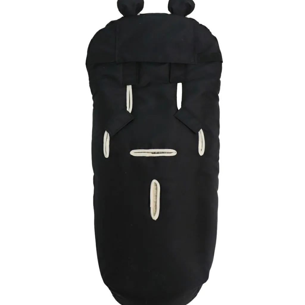 Kaiser Chancelière capuche souris en laine noir (6-36 mois)