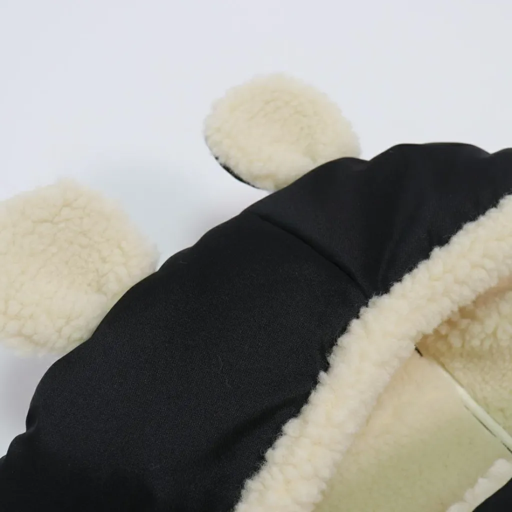 Kaiser Chancelière capuche souris en laine noir (6-36 mois)