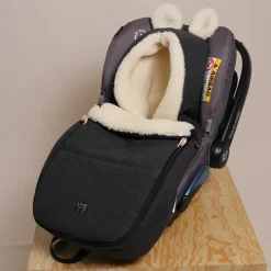 Discount Chancelière capuche souris en laine gris foncé (0-12 mois) Chancelière Cosy