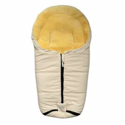 Hot Chancelière pour siège-auto bébé en peau d'agneau NAADJA crème Chancelière Cosy