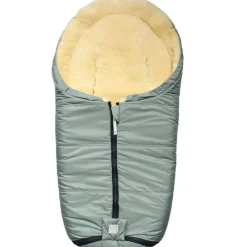 Discount Chancelière pour siège-auto bébé en peau d'agneau NAADJA vert sauge et gris Chancelière Cosy