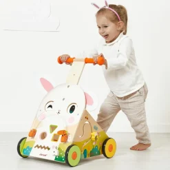 Janod Chariot de marche multi-activités Lapin Ferme