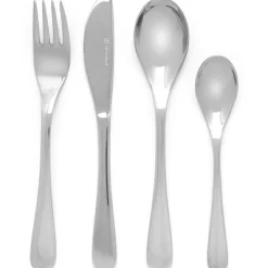 Zilverstad Coffret 4 couverts enfant lisses personnalisable (4 pièces)