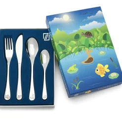 Zilverstad Coffret couverts en acier Water life personnalisable (4 pièces)