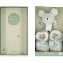 Kaloo Coffret de naissance chaussons et bracelet sonore Souris