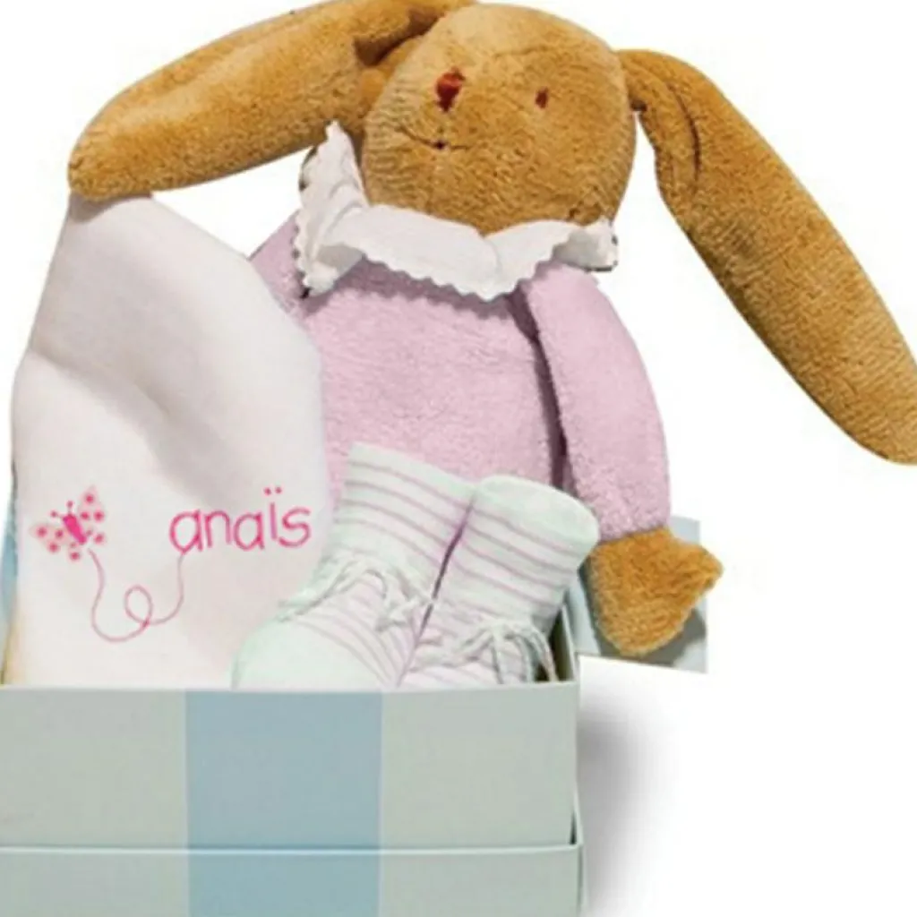 ANVIE Coffret de naissance rose (personnalisable)